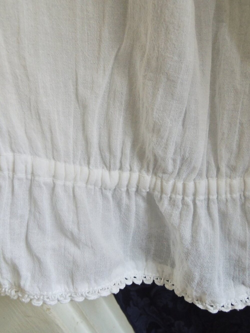 Vintage Raiment Fashions White Fairycore Cottagecore Shift Gown M *Runs L - Picture 5 of 10